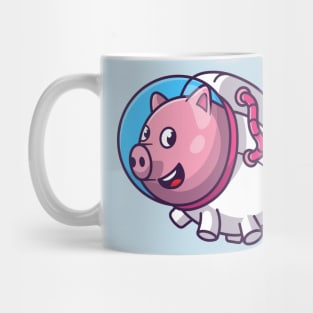 Cute Pig Astronaut Floating Cartoon Mug